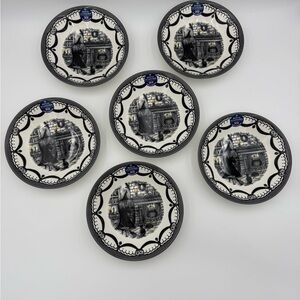 Six Black and White Royal Stanford Witch Bowl Set